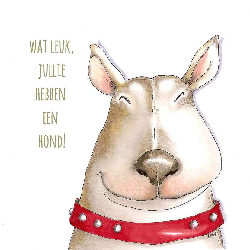 Dierenkaart - hoera jullie hebben een hond - Dierenkaarten Dierenkaarten - Dierenkaart - hoera jullie hebben een hond
