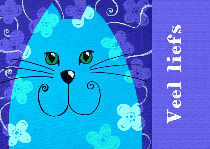 Dierenkaarten - Dierenkaart kat liefs