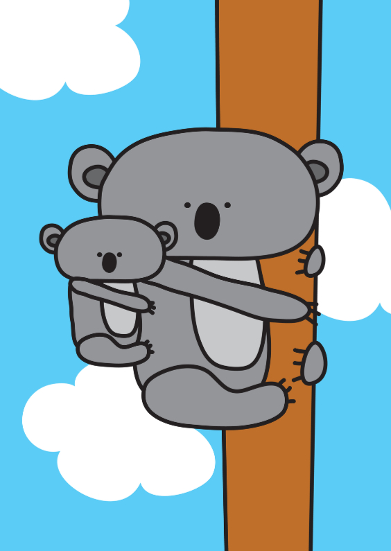 Dierenkaart Koala - Dierenkaarten Dierenkaarten - Dierenkaart Koala