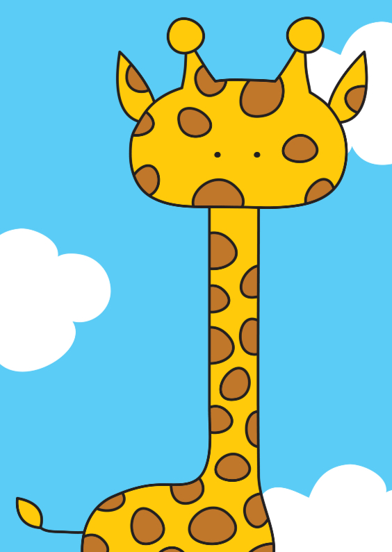 Dierenkaart Lieve Giraffe - Dierenkaarten Dierenkaarten - Dierenkaart Lieve Giraffe