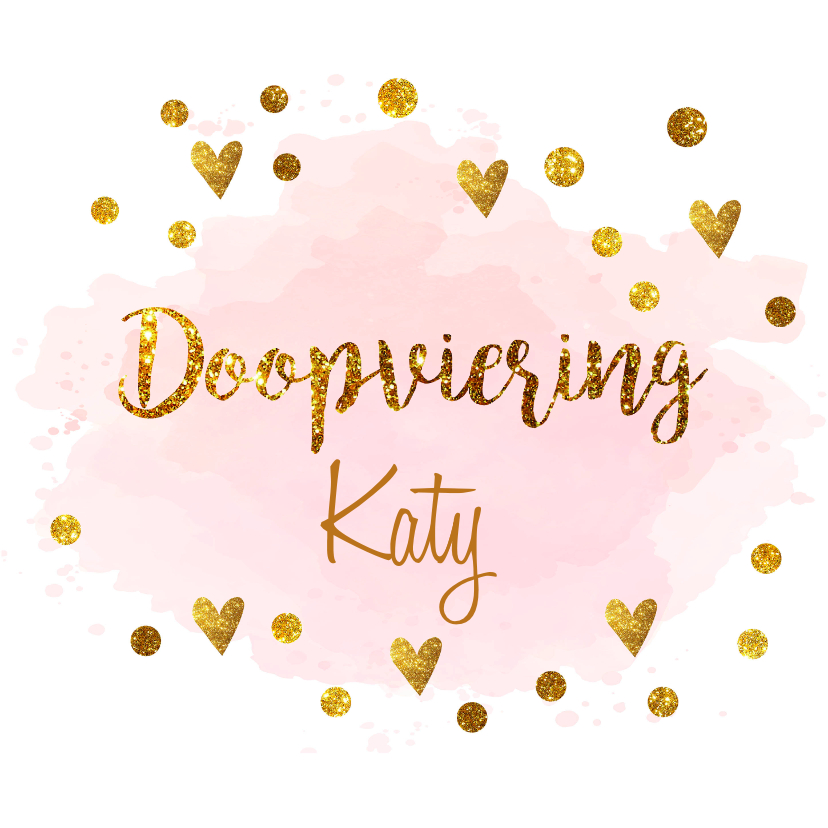 Confetti doopvieringkaart - Doopkaarten Doopkaarten - Confetti doopvieringkaart
