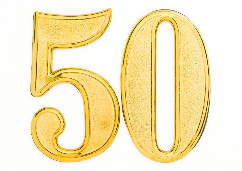 Felicitatiekaarten - 50 jaar getrouwd - gouden bruiloft