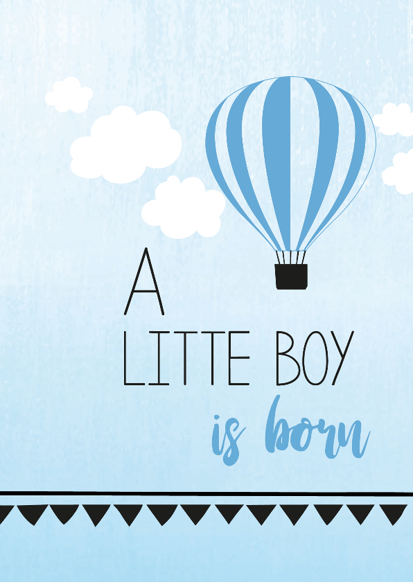Felicitatiekaarten - Baby boy is born...