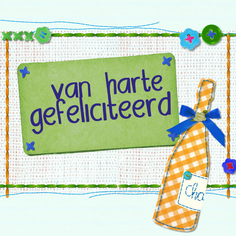 champagne gefeliciteerd -BF - Felicitatiekaarten Felicitatiekaarten - champagne gefeliciteerd -BF