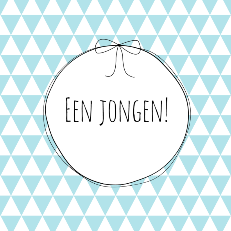 Driehoekjes, tekst, blauw - Felicitatiekaarten Felicitatiekaarten - Driehoekjes, tekst, blauw