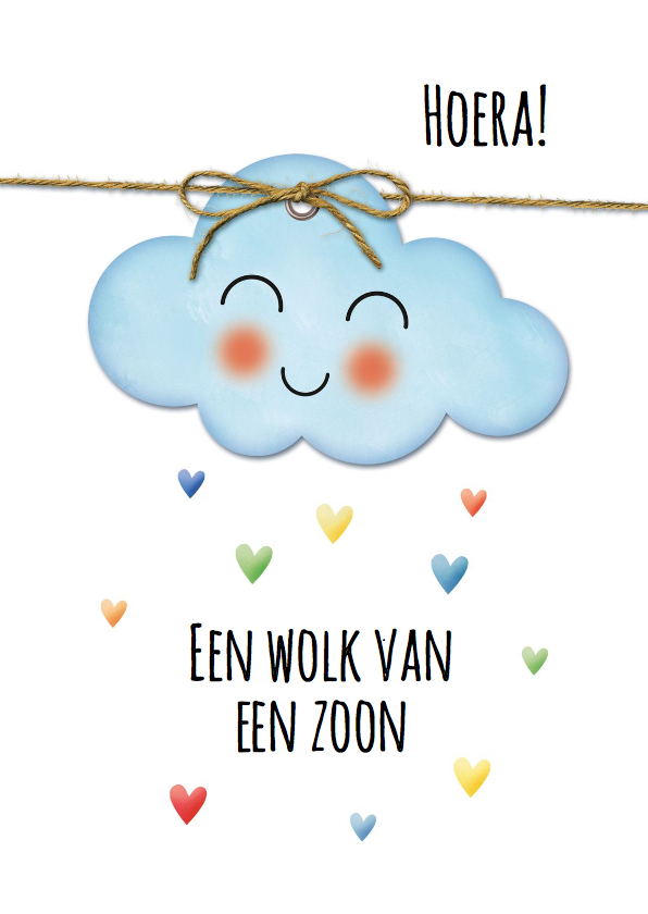 Een blauwe wolk van een zoon - Felicitatiekaarten Felicitatiekaarten - Een blauwe wolk van een zoon