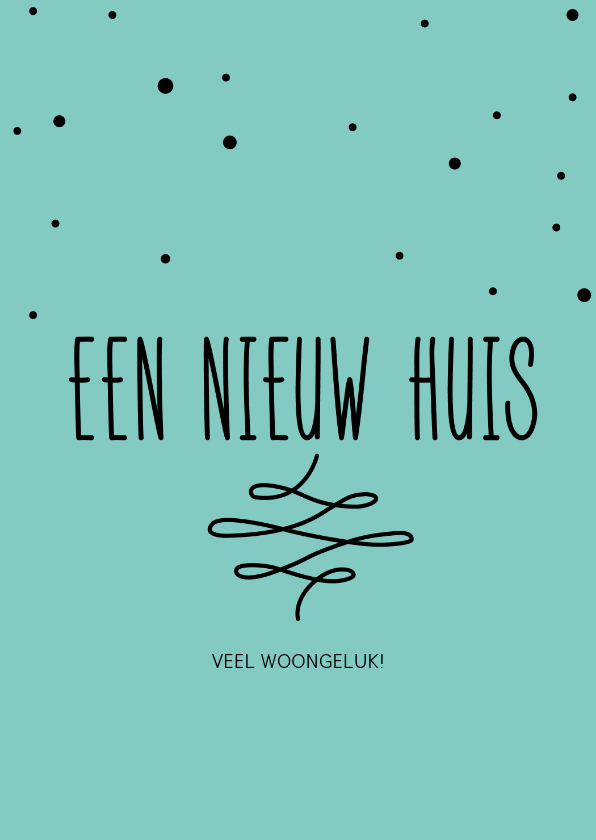 Felicitatiekaarten - Een nieuw huis, veel woongeluk - pastel