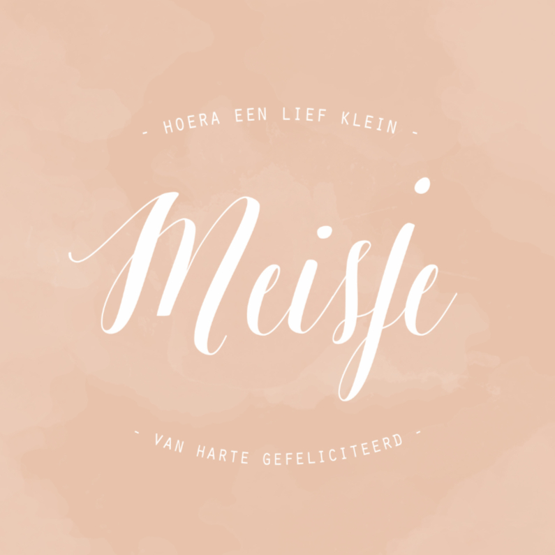 Felicitaiekaart meisje - Felicitatiekaarten Felicitatiekaarten - Felicitaiekaart meisje