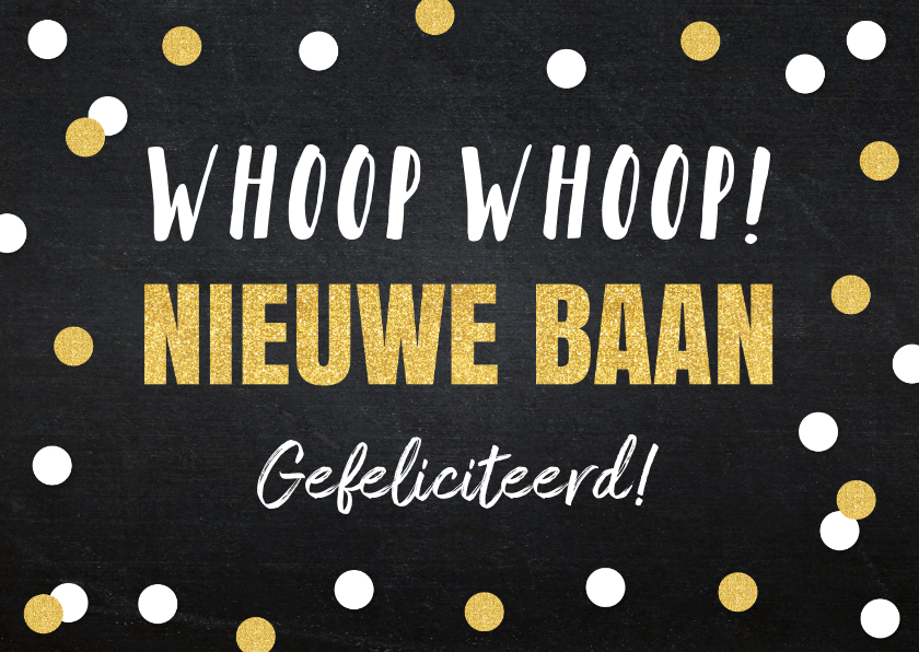 Felicitatie baan driehoekjes goud - Felicitatiekaarten Felicitatiekaarten - Felicitatie baan driehoekjes goud