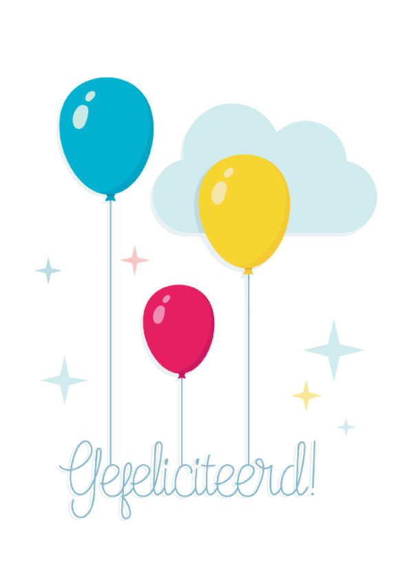 Felicitatie Ballonnen Vrolijk - Felicitatiekaarten Felicitatiekaarten - Felicitatie Ballonnen Vrolijk
