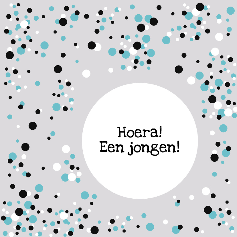 Felicitatie Confetti blauw - Felicitatiekaarten Felicitatiekaarten - Felicitatie Confetti blauw