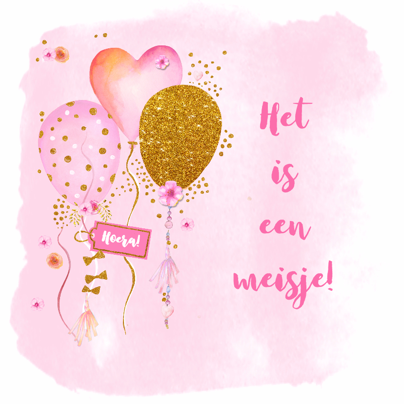 Felicitatie geboorte ballonnen - Felicitatiekaarten Felicitatiekaarten - Felicitatie geboorte ballonnen