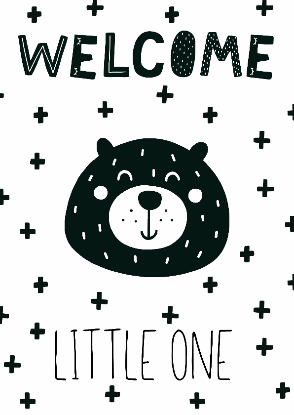 Felicitatiekaarten - Felicitatie geboorte beer welcome little one