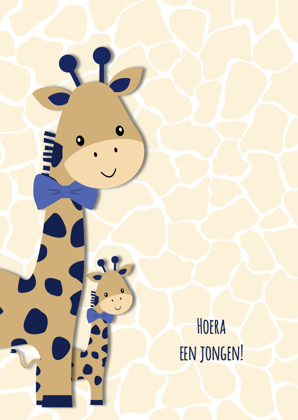 Felicitatiekaarten - Felicitatie geboorte giraf