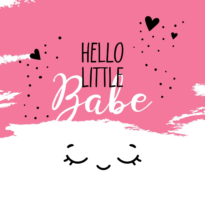 Felicitatiekaarten - Felicitatie geboorte Hello little babe