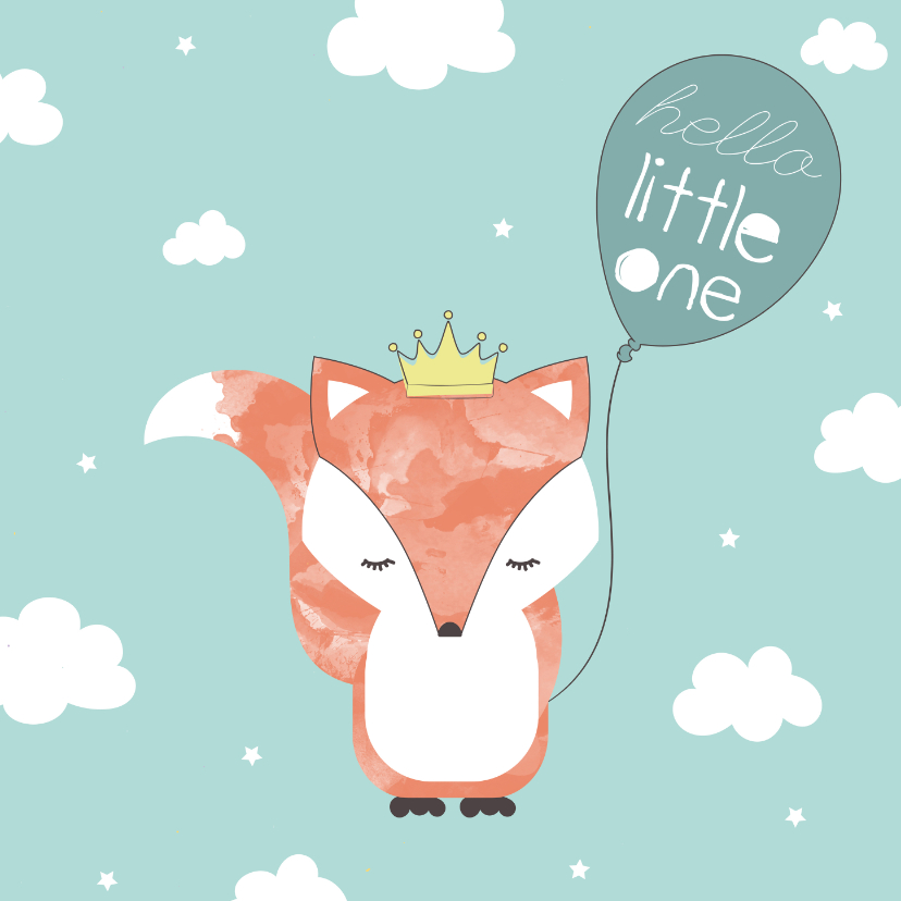 Felicitatie geboorte Jongen - Hello Little One - Felicitatiekaarten Felicitatiekaarten - Felicitatie geboorte Jongen - Hello Little One