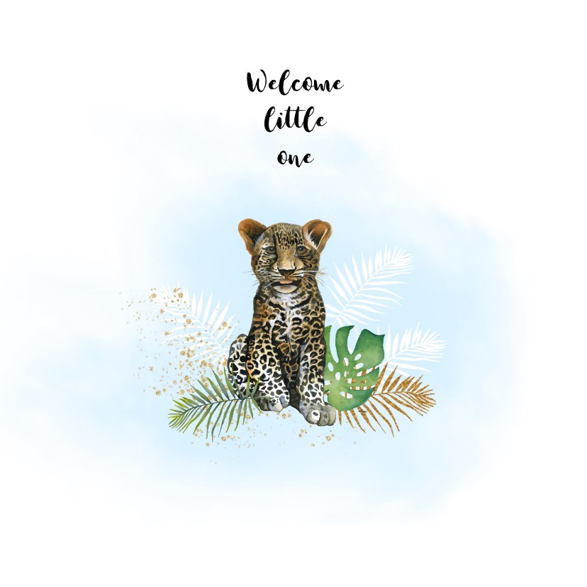 Felicitatie geboorte panter - Felicitatiekaarten Felicitatiekaarten - Felicitatie geboorte panter
