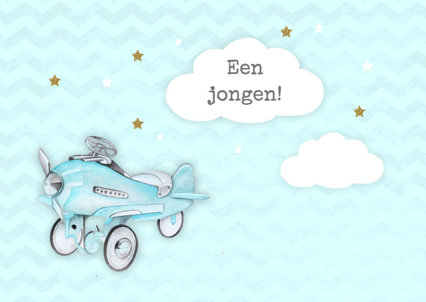 Felicitatie geboorte vliegtuig - Felicitatiekaarten Felicitatiekaarten - Felicitatie geboorte vliegtuig
