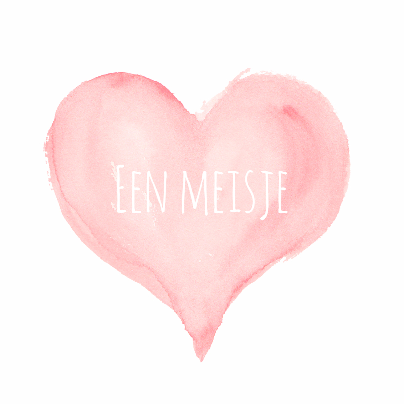 Felicitatie-Groot hart meisje - Felicitatiekaarten Felicitatiekaarten - Felicitatie-Groot hart meisje