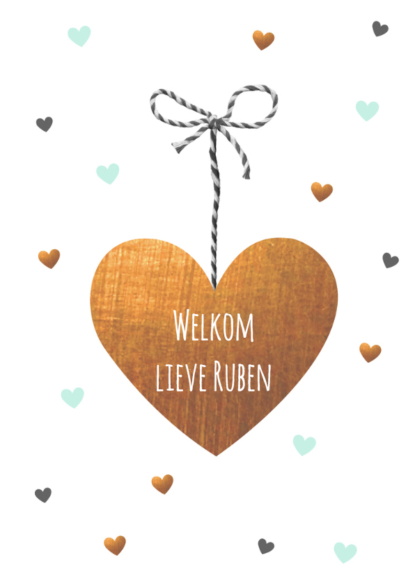 Felicitatie - Hart goud zoon - Felicitatiekaarten Felicitatiekaarten - Felicitatie - Hart goud zoon