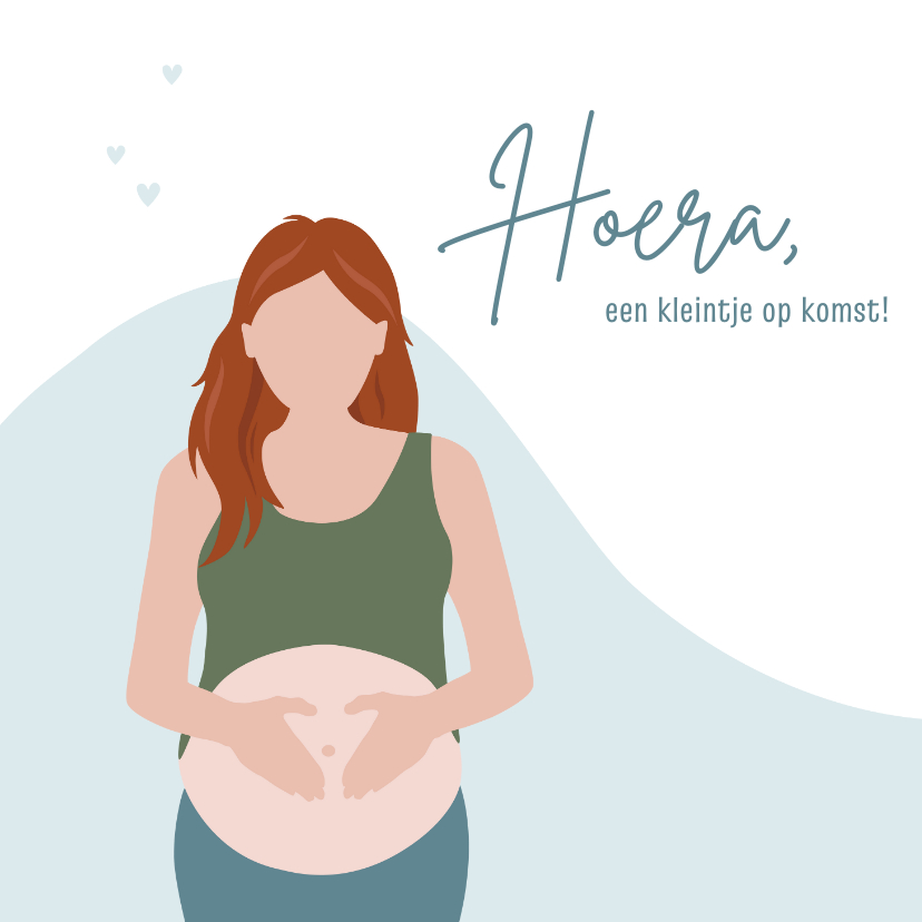 Felicitatiekaarten - Felicitatie illustratie zwangere vrouw