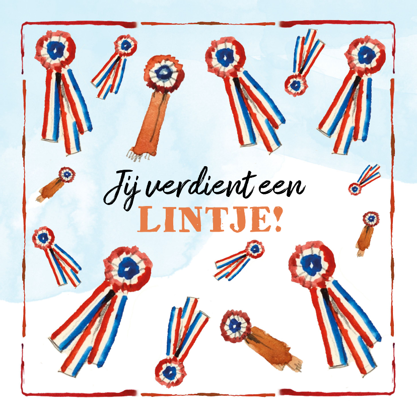 Felicitatiekaarten - Felicitatie Jij verdient een lintje!
