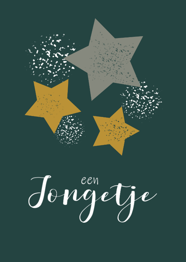 Felicitatie Jongen sterren en stippen - Felicitatiekaarten Felicitatiekaarten - Felicitatie Jongen sterren en stippen