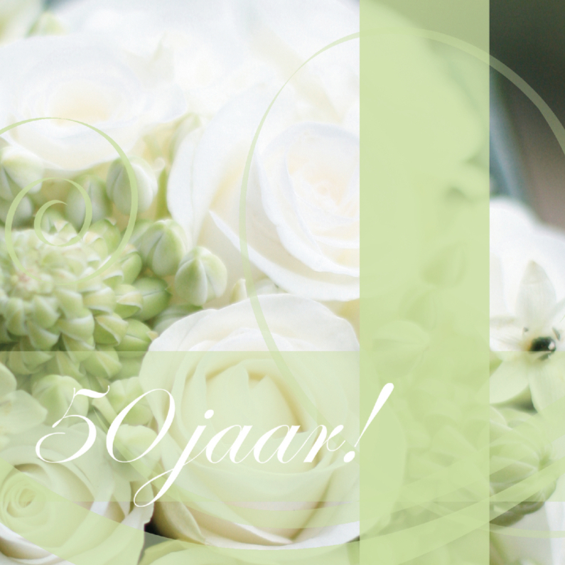 Felicitatie Jubileumkaart met rozen vijftig jaar - Felicitatiekaarten Felicitatiekaarten - Felicitatie Jubileumkaart met rozen vijftig jaar