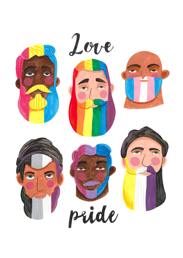 Felicitatiekaarten - Felicitatie kaart Love Pride