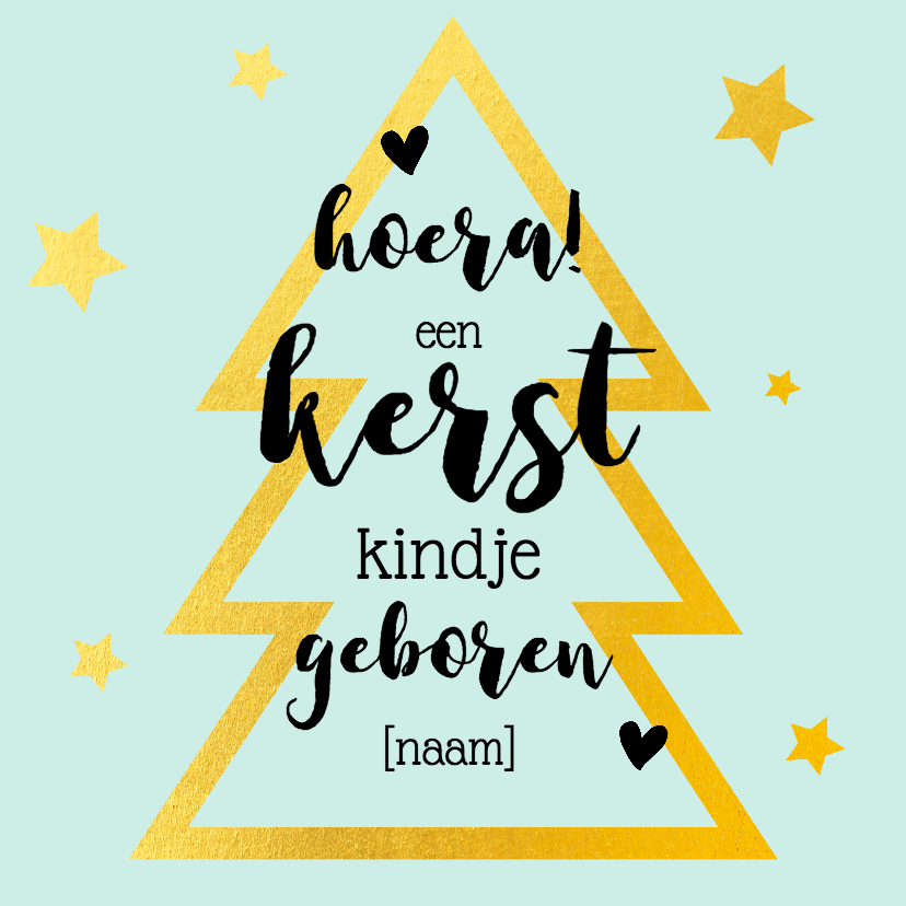 Felicitatie kerstkindje geboren - Felicitatiekaarten Felicitatiekaarten - Felicitatie kerstkindje geboren