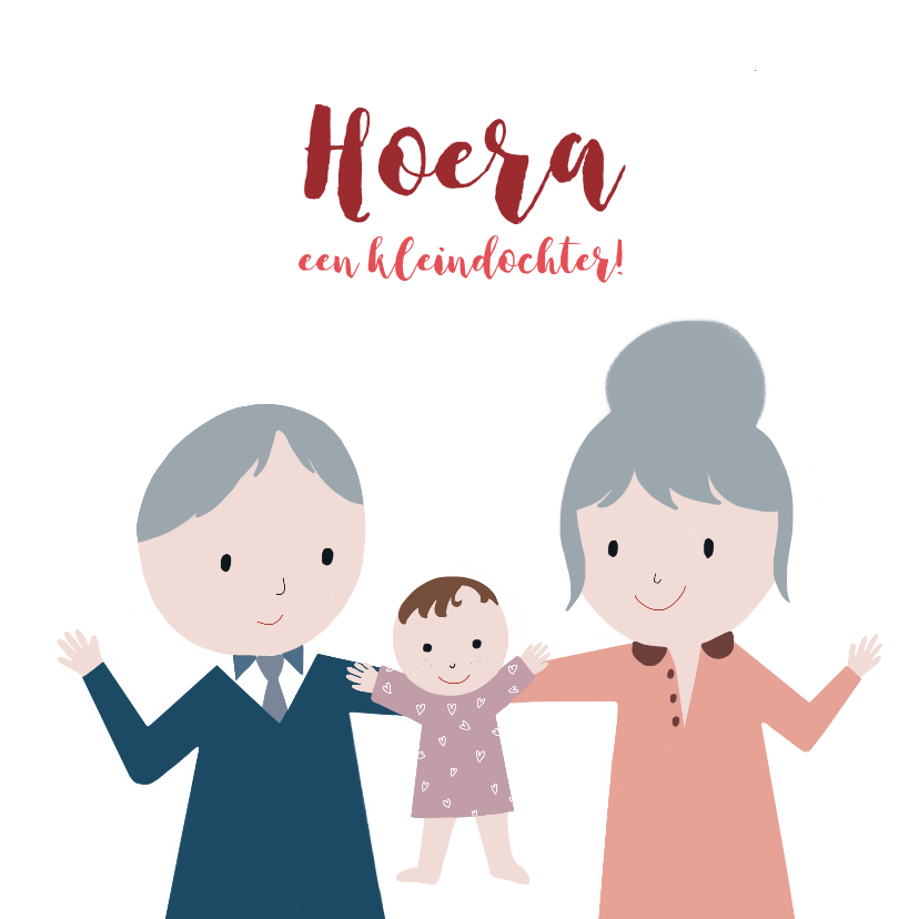 Felicitatie kleindochter illustratie - Felicitatiekaarten Felicitatiekaarten - Felicitatie kleindochter illustratie