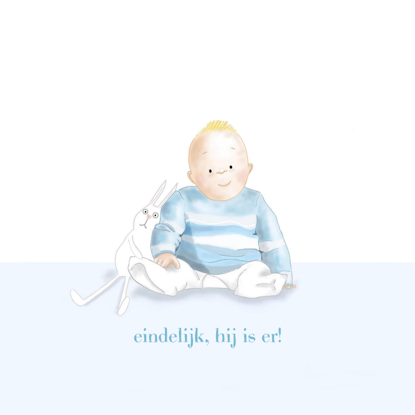 Felicitatie - Kleine jongen met konijntje - Felicitatiekaarten Felicitatiekaarten - Felicitatie - Kleine jongen met konijntje