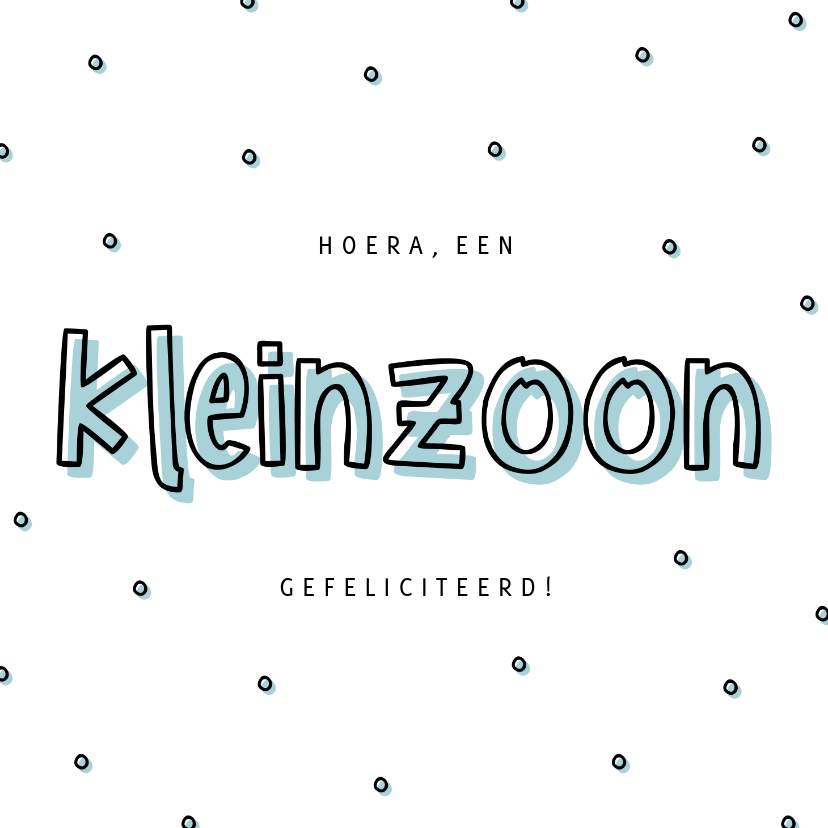 Felicitatiekaarten - Felicitatie kleinzoon hip met confetti