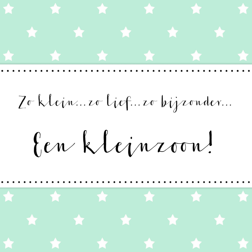 Felicitatiekaarten - Felicitatie Kleinzoon - WW