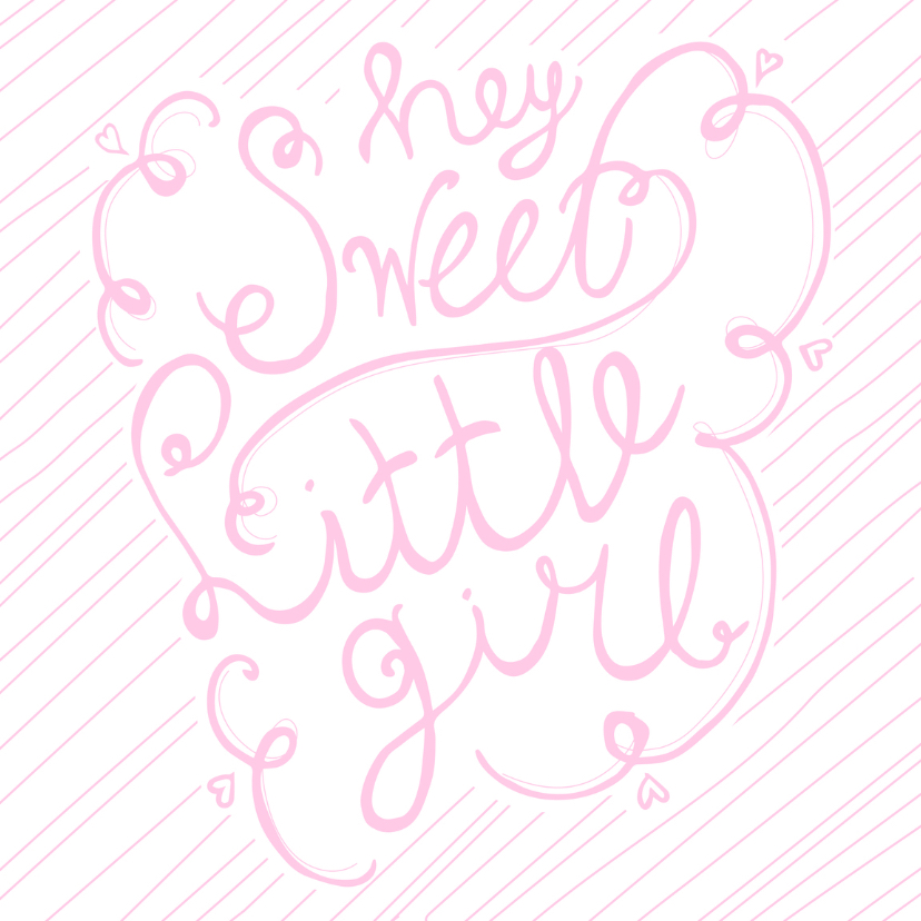 Felicitatie meisje handlettering - Felicitatiekaarten Felicitatiekaarten - Felicitatie meisje handlettering