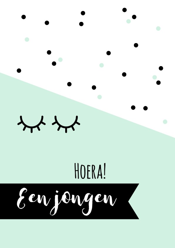 Felicitatie - Oogjes en stippen jongen - Felicitatiekaarten Felicitatiekaarten - Felicitatie - Oogjes en stippen jongen
