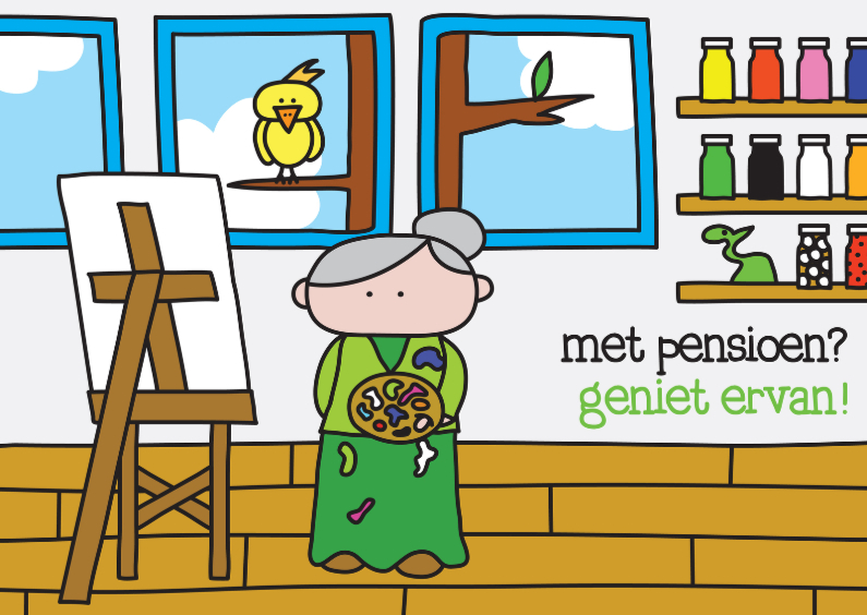 Felicitatie Pensioen Creatief - Felicitatiekaarten Felicitatiekaarten - Felicitatie Pensioen Creatief