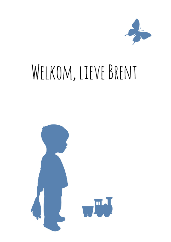 Felicitatie - Silhouet jongen - Felicitatiekaarten Felicitatiekaarten - Felicitatie - Silhouet jongen
