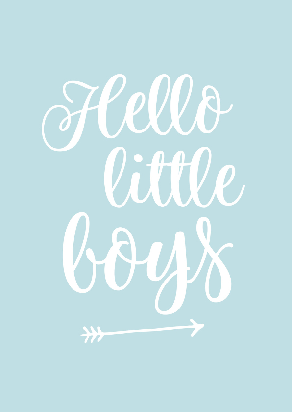 Felicitatiekaarten - Felicitatie - tweeling hello little boys