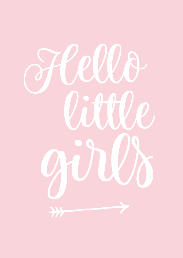 Felicitatiekaarten - Felicitatie - tweeling hello little girls