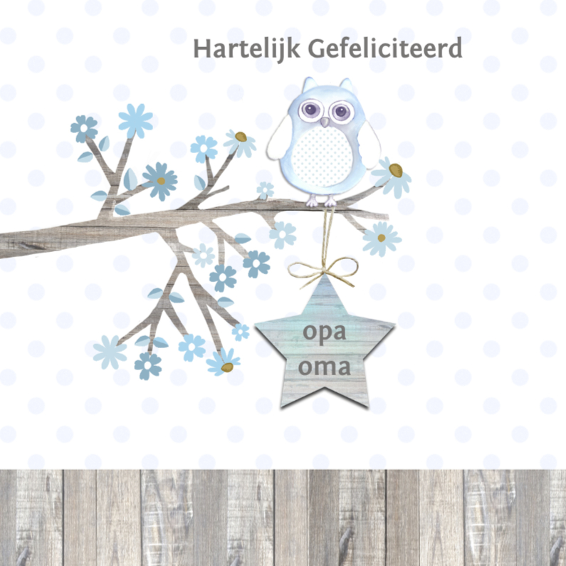 Felicitatie uiltje opa oma - Felicitatiekaarten Felicitatiekaarten - Felicitatie uiltje opa oma