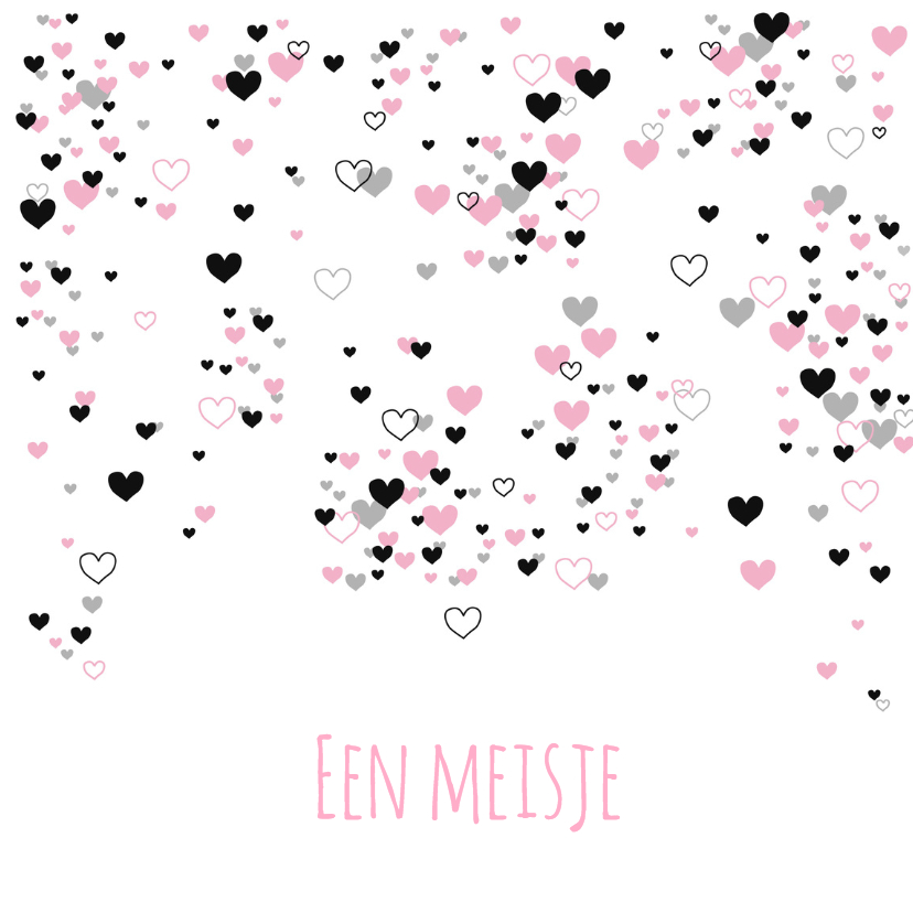 Felicitatie - Veel roze hartjes - Felicitatiekaarten Felicitatiekaarten - Felicitatie - Veel roze hartjes