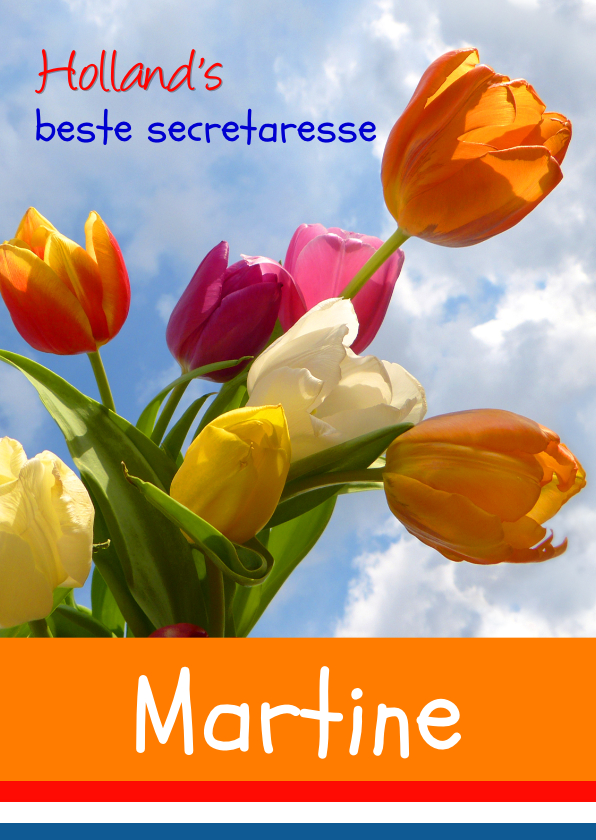 Felicitatie Wenskaart Zeg het met tulpen - Felicitatiekaarten Felicitatiekaarten - Felicitatie Wenskaart Zeg het met tulpen