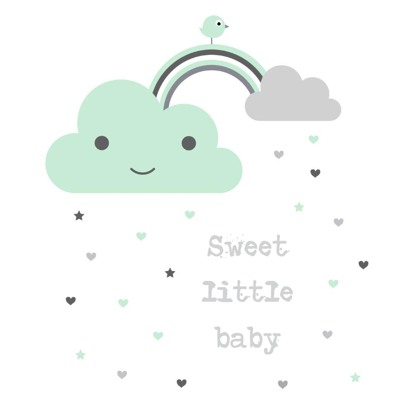 Felicitatie - Wolk, ster, hartje - Felicitatiekaarten Felicitatiekaarten - Felicitatie - Wolk, ster, hartje