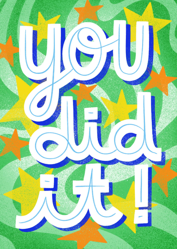 Felicitatie you did it sport winnaar - Felicitatiekaarten Felicitatiekaarten - Felicitatie you did it sport winnaar