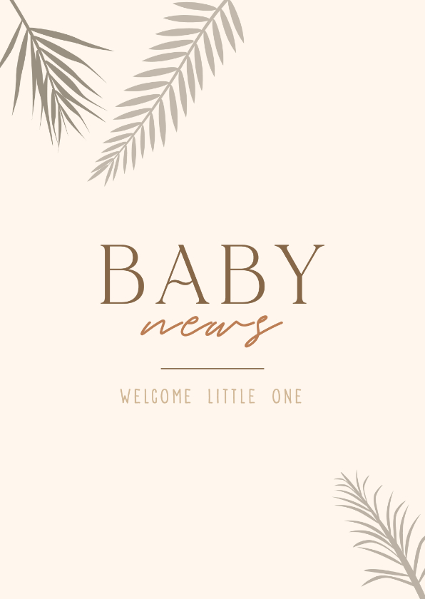 Felicitatiekaarten - Felicitatiekaart baby news welcome little one