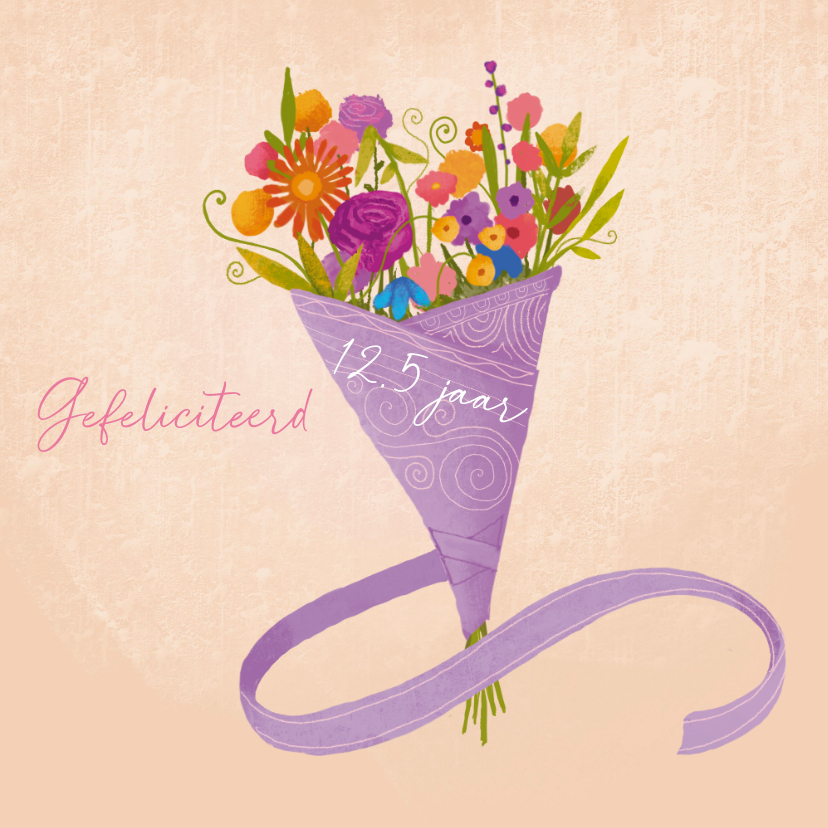 Felicitatiekaarten - Felicitatiekaart bloemenboeket