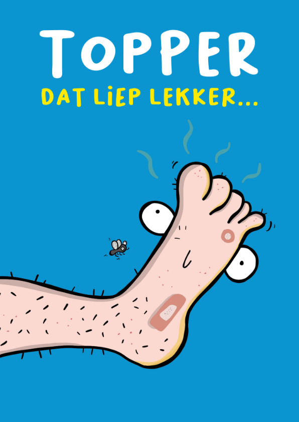 Felicitatiekaart dat liep lekker - Felicitatiekaarten Felicitatiekaarten - Felicitatiekaart dat liep lekker
