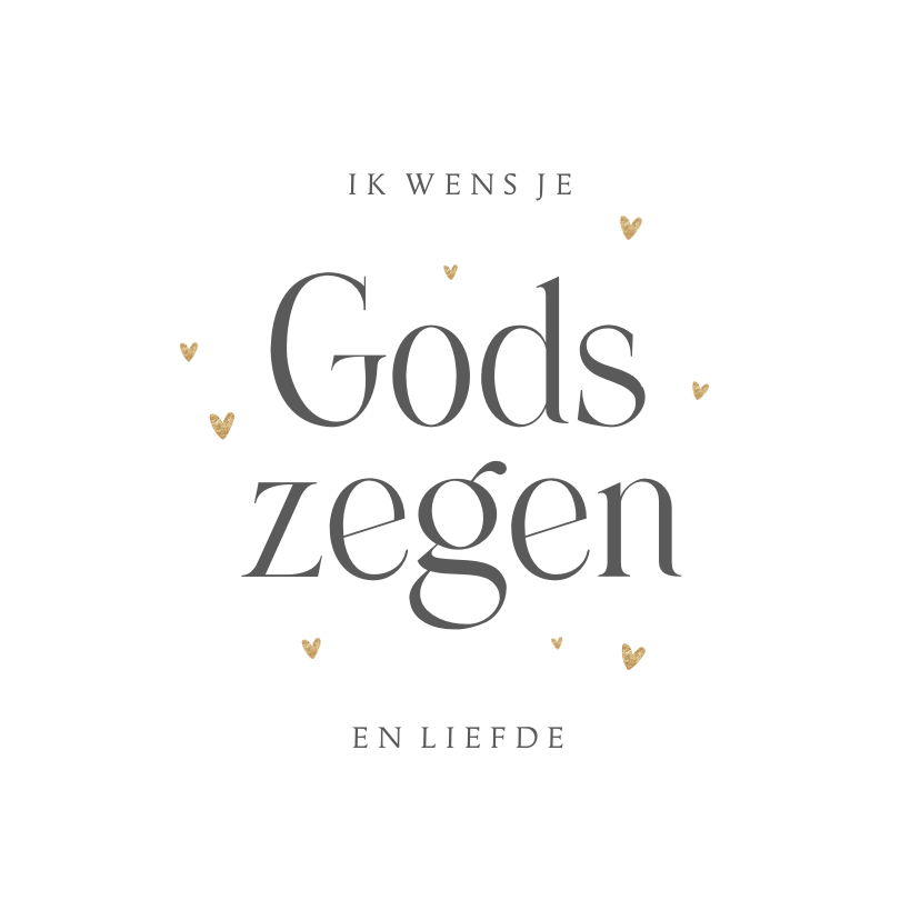 Felicitatiekaarten - Felicitatiekaart doopsel stijlvol christelijk Gods zegen