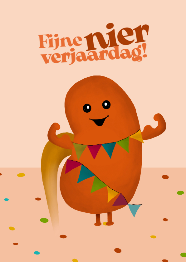 Felicitatiekaarten - Felicitatiekaart Fijne nierverjaardag!